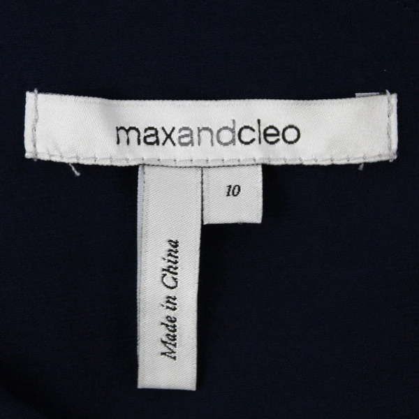 Maxandcleo Women's Dark Blue One Shoulder Midi Dress Beading Size 10