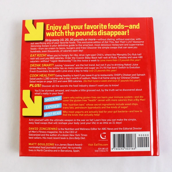 Eat This Not That! The No-Diet Weight Loss Solution David Zinczenko 2014 HC 