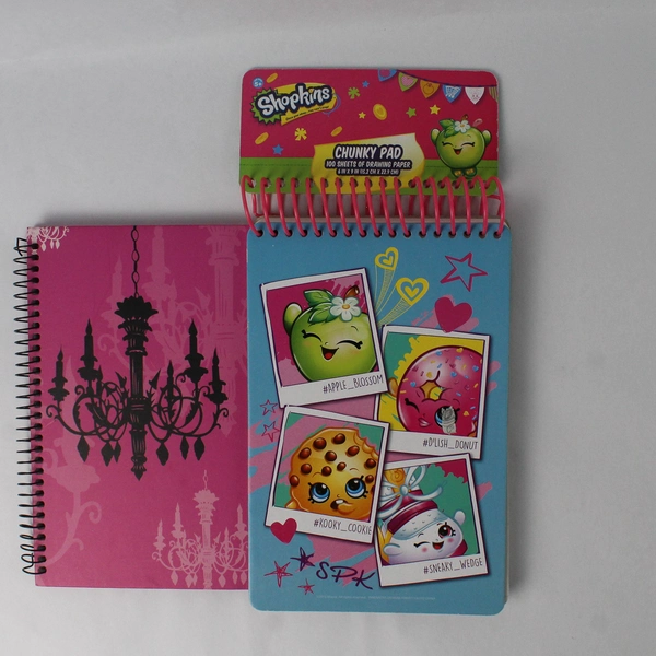 Lot of 2 Blank Drawing Pad/Journal Shopkins & Studio18 Hardcover Spiral Bound