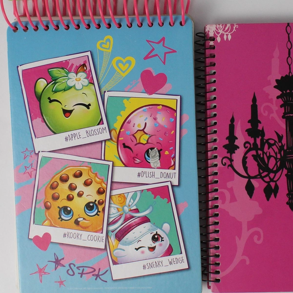 Lot of 2 Blank Drawing Pad/Journal Shopkins & Studio18 Hardcover Spiral Bound