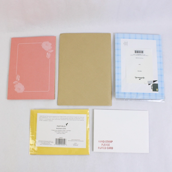 Lot of 5 Die-Cut and Collage Art Greeting Cards Various Occasions