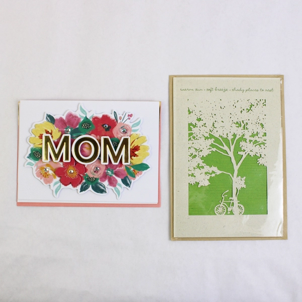 Lot of 5 Die-Cut and Collage Art Greeting Cards Various Occasions