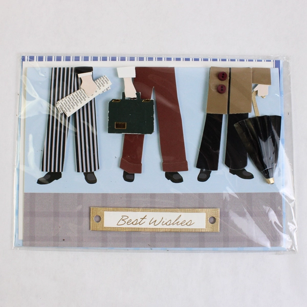 Lot of 5 Die-Cut and Collage Art Greeting Cards Various Occasions