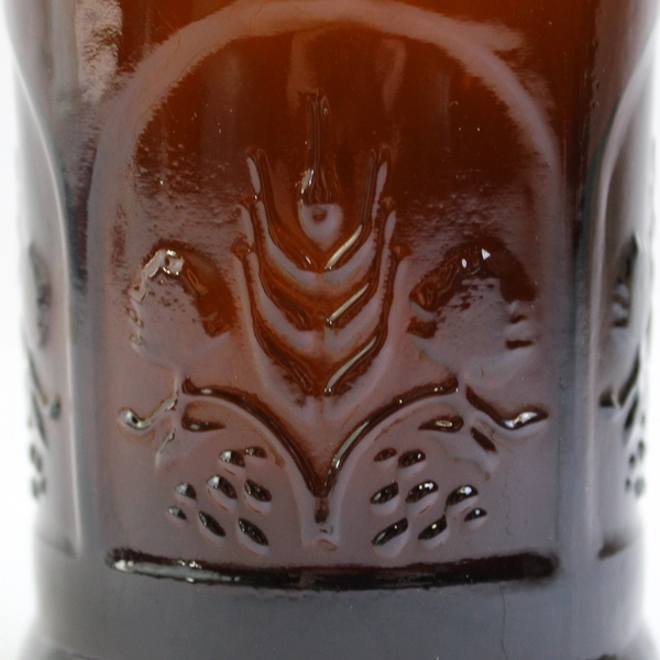 Salado Creek Amber Swing Top Beer Bottle Embossed Flowers