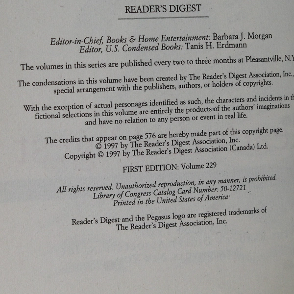 Lot of 2 Vintage Reader's Digest Condensed Books 1995 & 1997 Hardcover