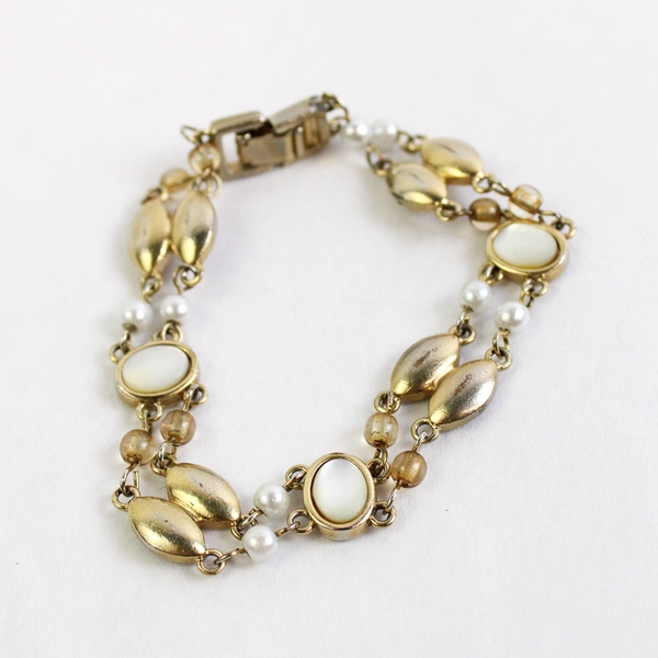 Lot of 3 Unmarked Women's Gold-Tone Metal Chain Link Bracelets