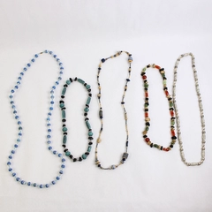 Lot of 5 Beaded Multicolor Costume Jewelry Necklaces Varied Lengths