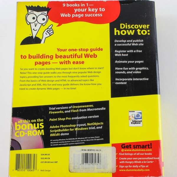 Creating Web Pages For Dummies 9 Books in 1 2002 Paperback Hungry Minds