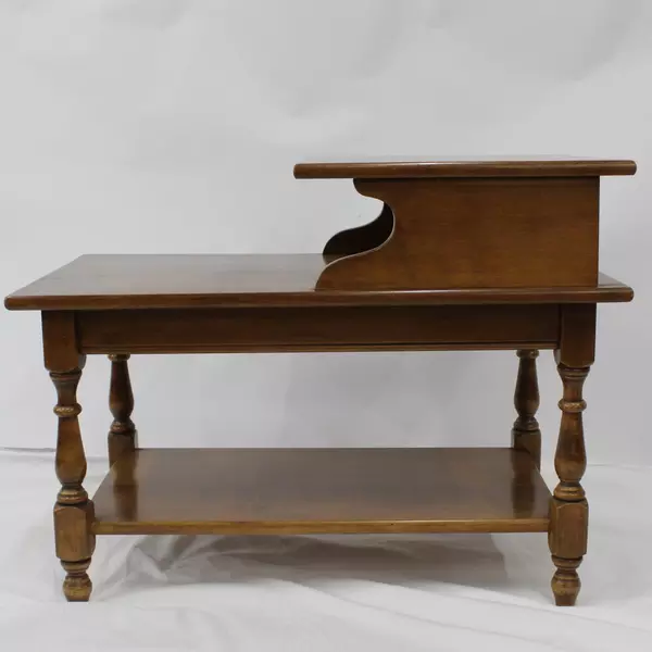 Vintage Set of 2 Heywood-Wakefield Step End Tables Colonial Maple