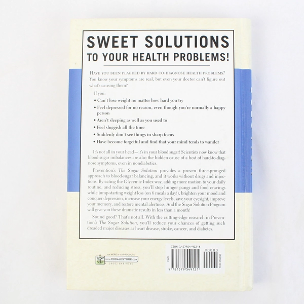 The Sugar Solution by Sari Harrar 2004 Rodale Press Hardcover