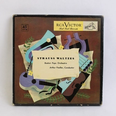 Set of 4 Strauss Waltzes Boston Pops Orchestra RCA Victor Red Seal Records 7"