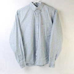 Grife ABCZ Boy's Long Sleeve Blue Plaid Button-Up Shirt Size 1 - Good Condition