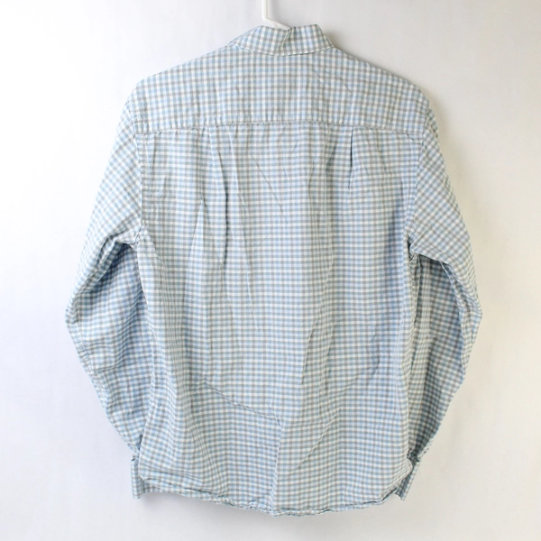 Grife ABCZ Boy's Long Sleeve Blue Plaid Button-Up Shirt Size 1 - Good Condition