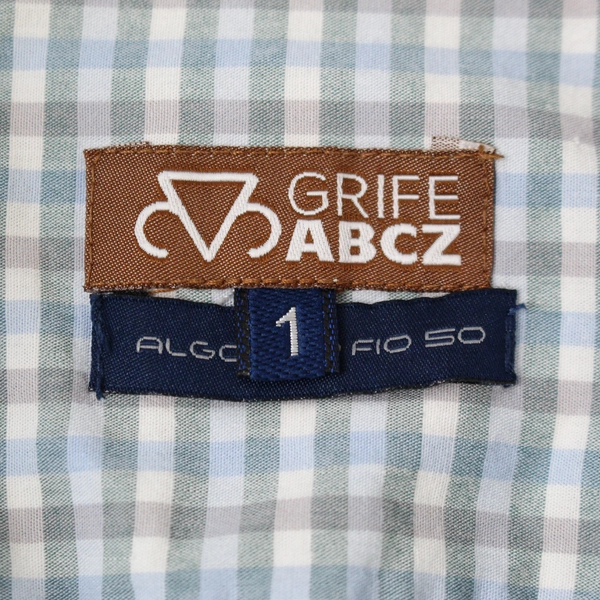 Grife ABCZ Boy's Long Sleeve Blue Plaid Button-Up Shirt Size 1 - Good Condition