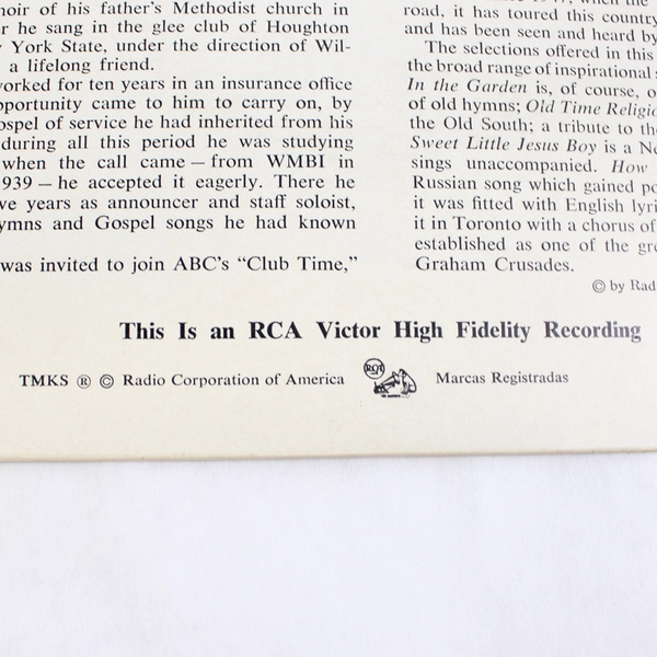 Lot of 2 Vinyl Records 7" George Beverly Shea & Tennessee Ernie Ford