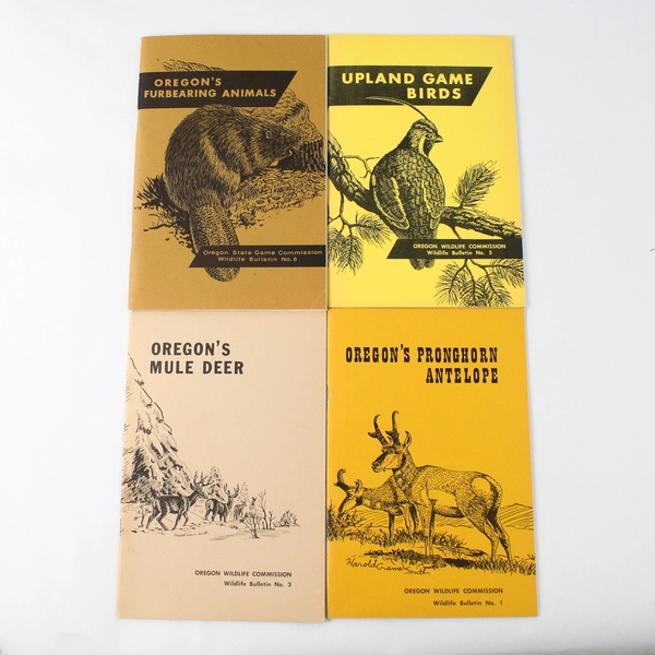 Lot of 6 Vtg Oregon State Wildlife Conservation / Game Commission Booklets