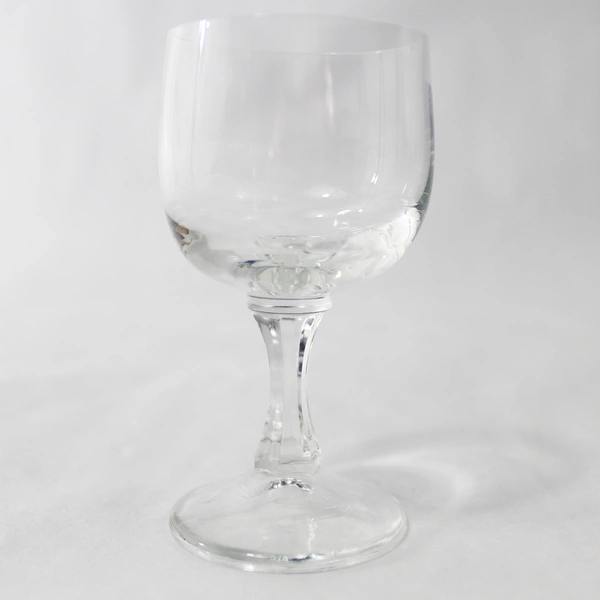 Set of 2 Vintage Geometric Stem Shot Glasses - Clear Barware Collection