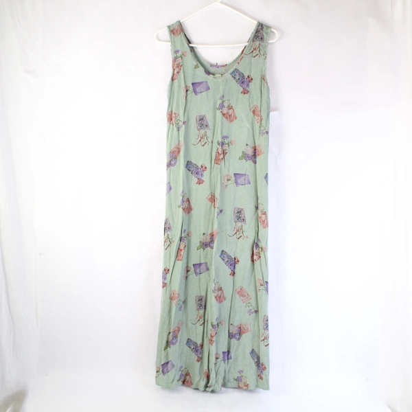 Citron Santa Monica Floral Sleeveless Dress Women's Size Medium Flawed