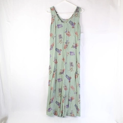 Citron Santa Monica Floral Sleeveless Dress Women's Size Medium Flawed