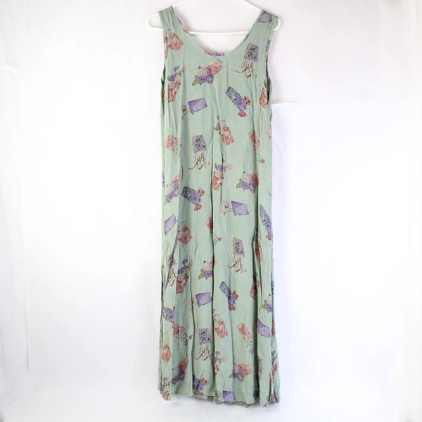 Citron Santa Monica Floral Sleeveless Dress Women's Size Medium Flawed