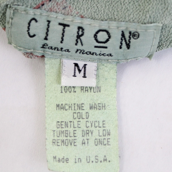 Citron Santa Monica Floral Sleeveless Dress Women's Size Medium Flawed