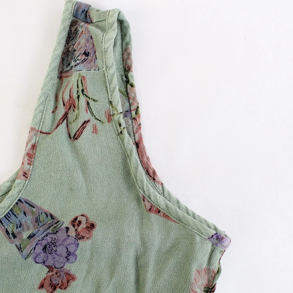 Citron Santa Monica Floral Sleeveless Dress Women's Size Medium Flawed