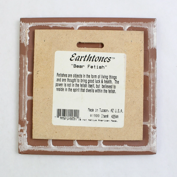 1999 Earthtones Ceramic Tile 4254A Bear Fetish 6 x 6 Inch