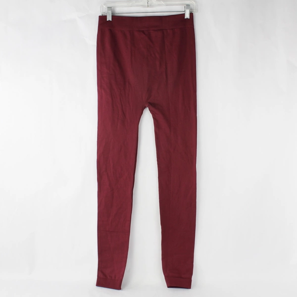 Gold Medal International Maroon Leggings Women's Size L Pre-Owned Stain