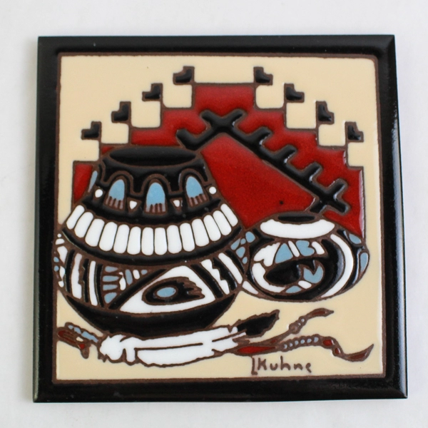 1999 Earthtones Ceramic Tile 3993A  The Singing Clay 6 x 6 Inch