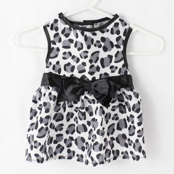 Glamour to the Bone Gray Leopard Print Dress Costume for Small Pets Size S