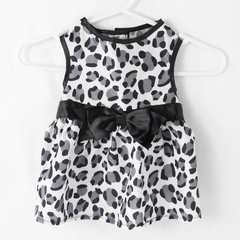 Glamour to the Bone Gray Leopard Print Dress Costume for Small Pets Size S