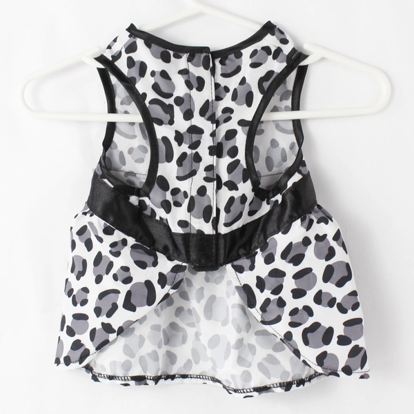 Glamour to the Bone Gray Leopard Print Dress Costume for Small Pets Size S