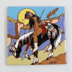 1999 Earthtones Ceramic Tile 4786A End Of The Trail 6 x 6 Inch