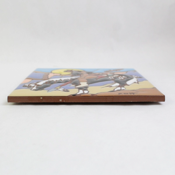 1999 Earthtones Ceramic Tile 4786A End Of The Trail 6 x 6 Inch