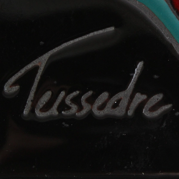 Cleo Teissedre Hand Painted Ceramic Tile Native American Woman