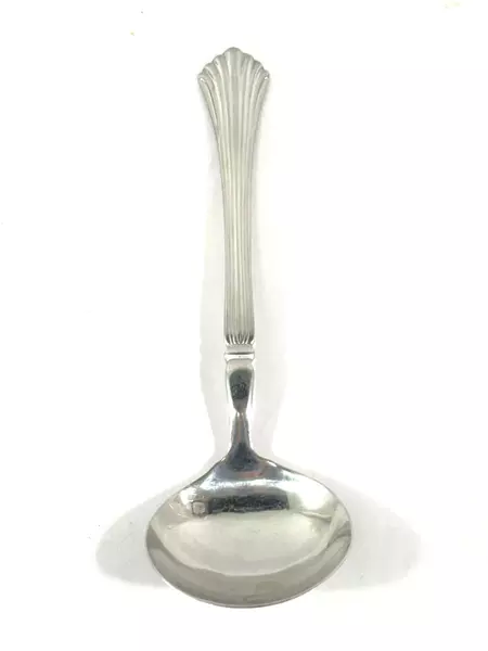 Lot of 2 Vintage Rogers Co. Stainless Steel Ladles with Ribbed Handles