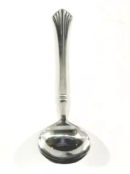 Lot of 2 Vintage Rogers Co. Stainless Steel Ladles with Ribbed Handles