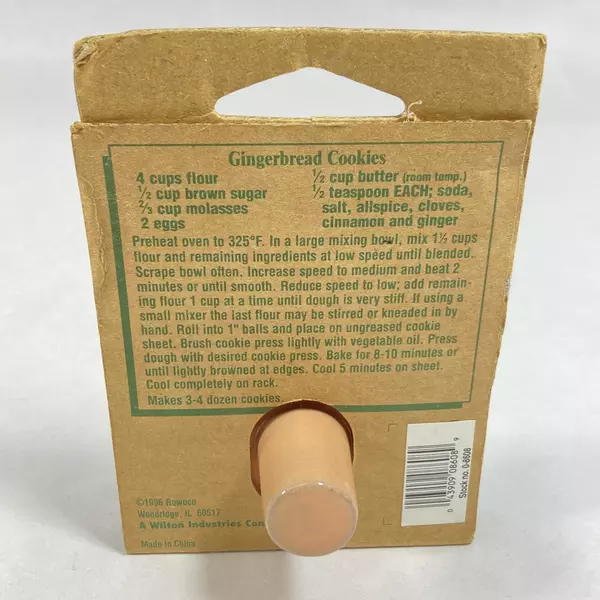 1996 Wilton Shaker Hearth Cookie Press Mold - Heart Shape Baking Tool