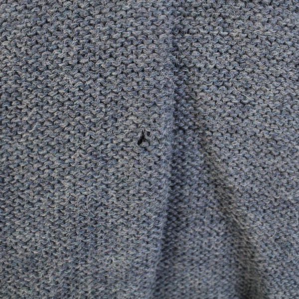 Indigenous One Weave Blue Cable Knit Wool Cardigan Women's Size Small