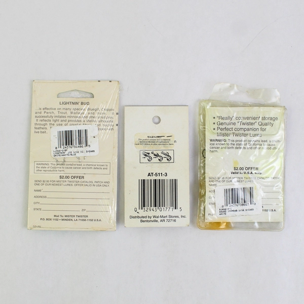 3 Packages Of 1/16 Ounce Jig Heads By Mister Twister And Renegade