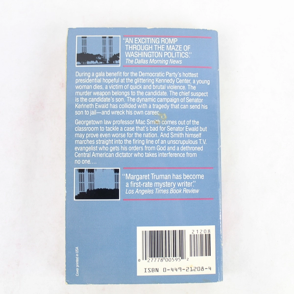 Murder at the Kennedy Center by Margaret Truman 1989 Paperback Mystery Novel