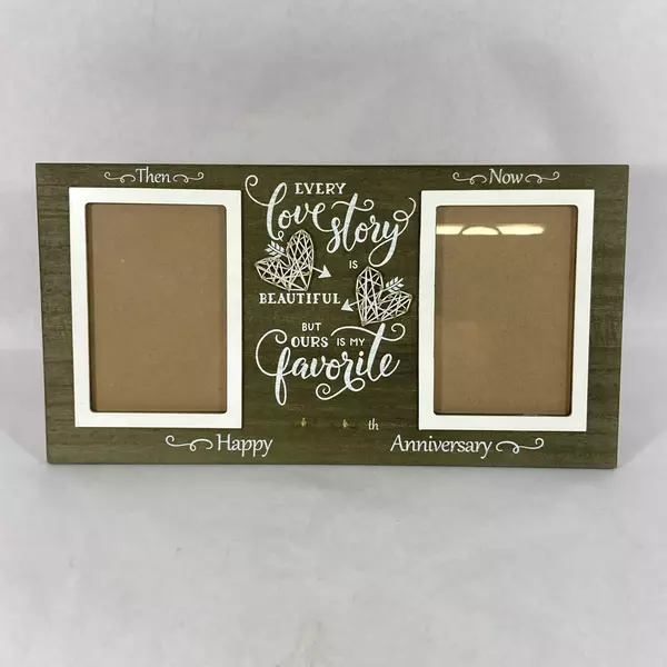 Then and Now Love Story Wooden Photo Frame for 6x4 Photos - Anniversary Gift