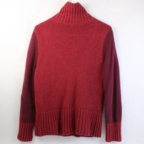 Caslon Red Knit Turtleneck Cardigan Women's Size Petite Large