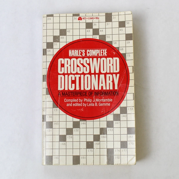 Harles Complete Crossword Dictionary by Philip J. Montamble 1974 Paperback