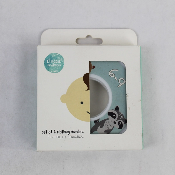 Lot of 6 Baby Kids Closet Clothing Dividers for 1.25" Rods - Organize Clothes!