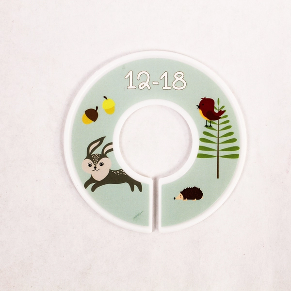 Lot of 6 Baby Kids Closet Clothing Dividers for 1.25" Rods - Organize Clothes!