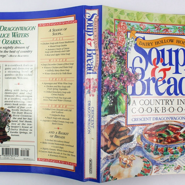 Dairy Hollow House Soup & Bread Cookbook by Crescent Dragonwagon 1992 PB