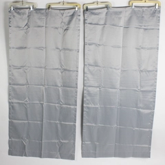 Set of 2 Your Zone Room Darkening Curtain Panels Silver 30"x 63" Rod Pocket