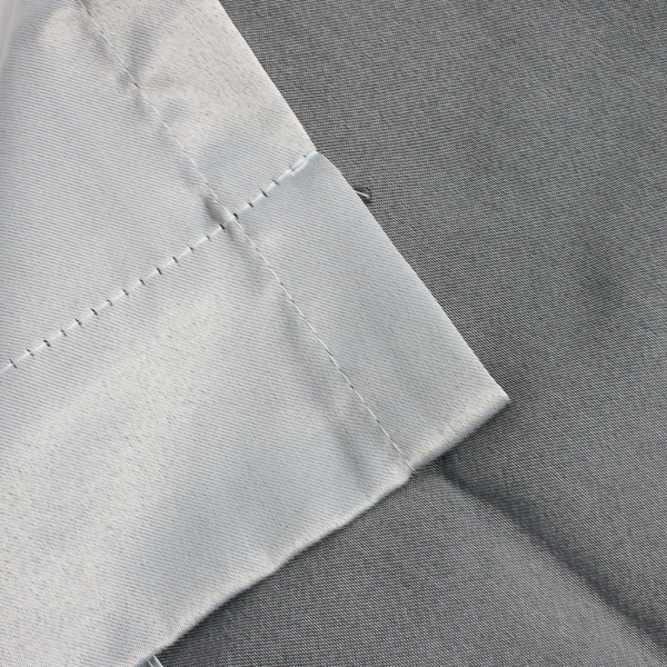 Set of 2 Your Zone Room Darkening Curtain Panels Silver 30"x 63" Rod Pocket