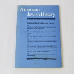 American Jewish History Vol LXXII #3 Vintage 1983 Paperback Collectible